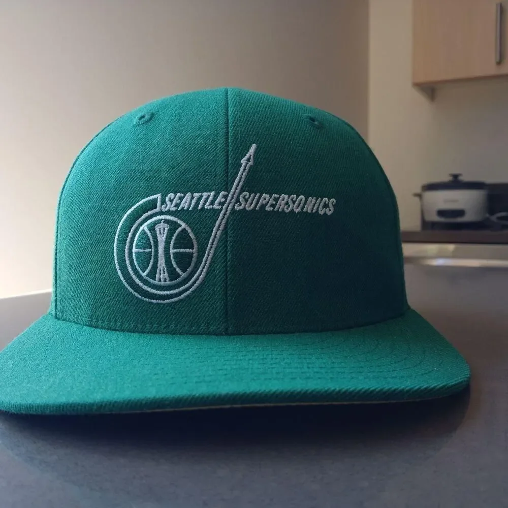 Seattle Supersonics Green Original Logo Mitchell & Ness 7 1/4 Cap Hat